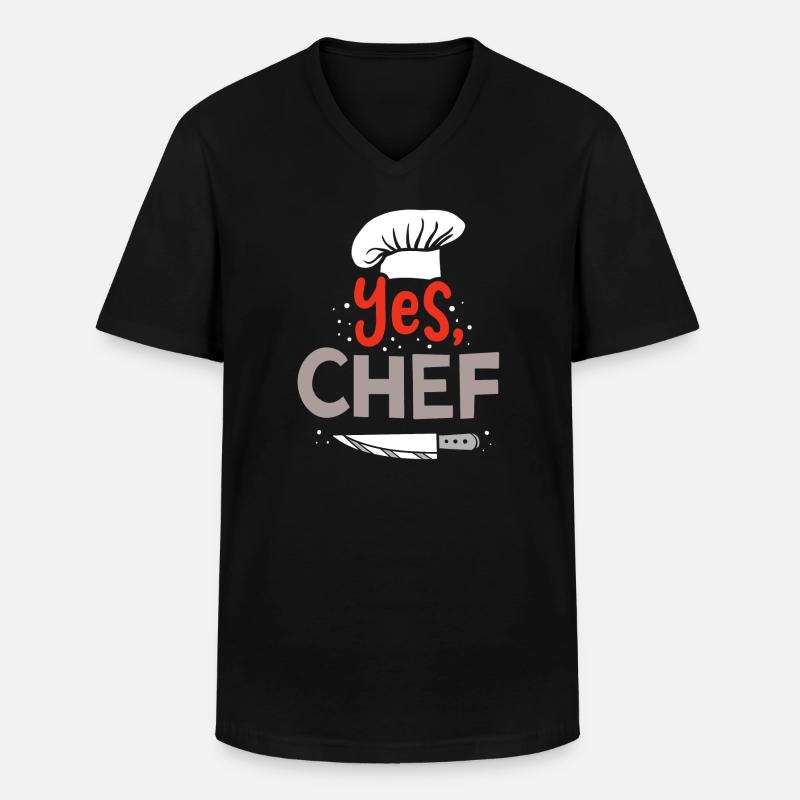 Chef Chef Chef Chef - Men's V-Neck T-Shirt - black