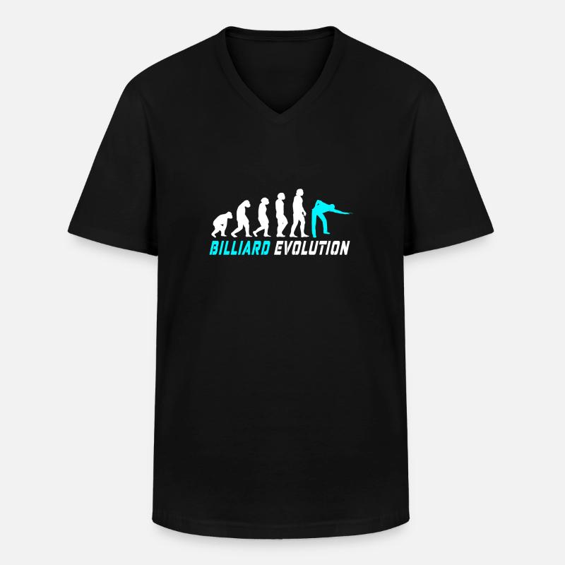 Billard Evolution Design / Geschenkidee - Männer-T-Shirt mit V-Ausschnitt - Schwarz