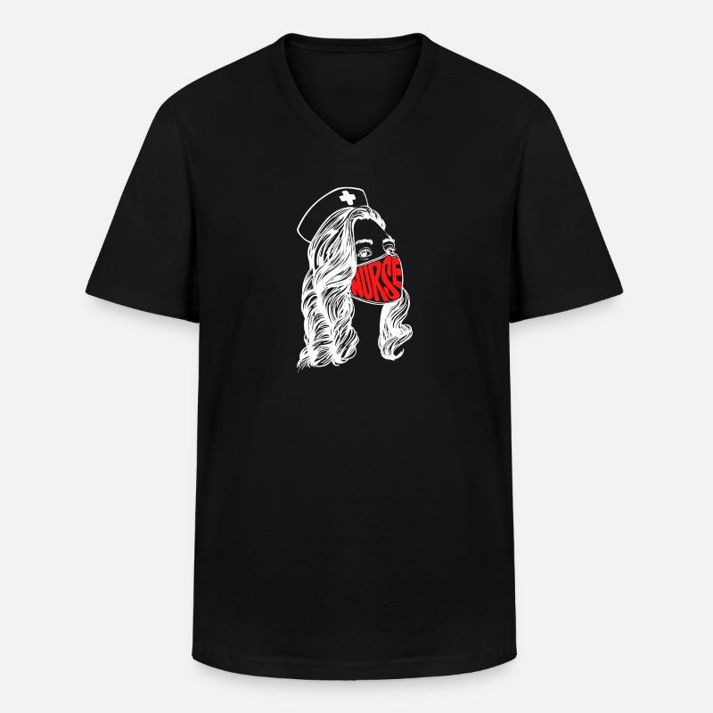 Krankenschwester Pflegerin Krankenpflegerin Beruf - Männer-T-Shirt mit V-Ausschnitt - Schwarz