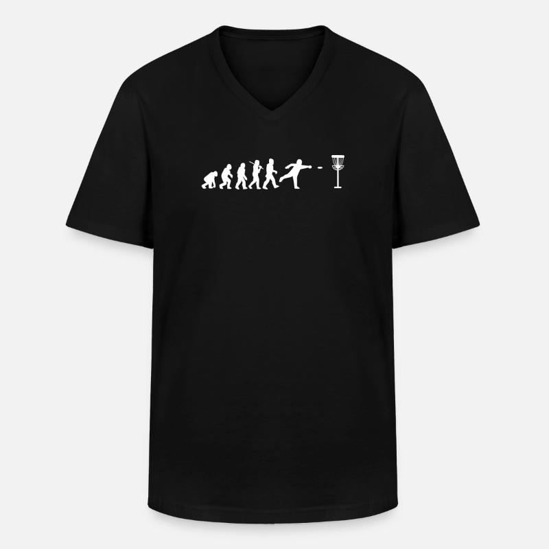 Disc Golfing Disc Golfer - Men's V-Neck T-Shirt - black