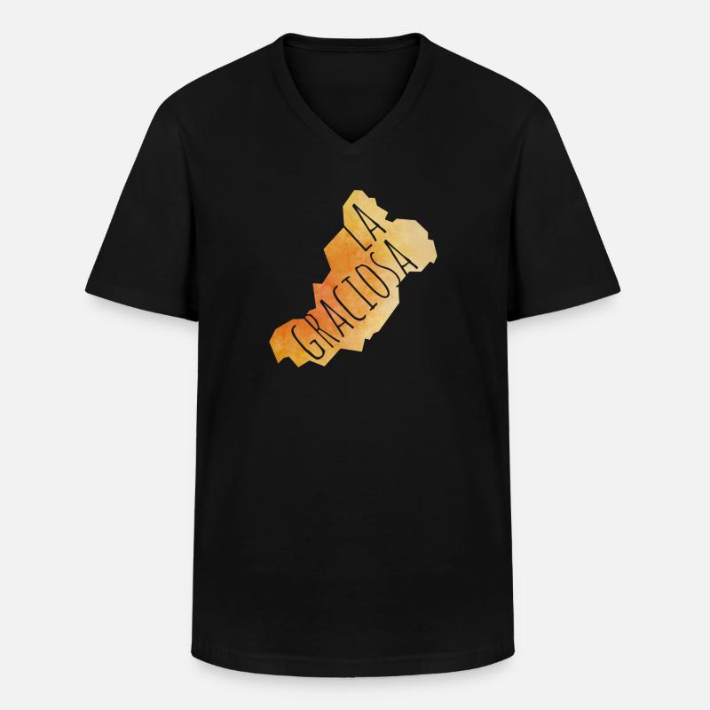 La Graciosa - Männer-T-Shirt mit V-Ausschnitt - Schwarz