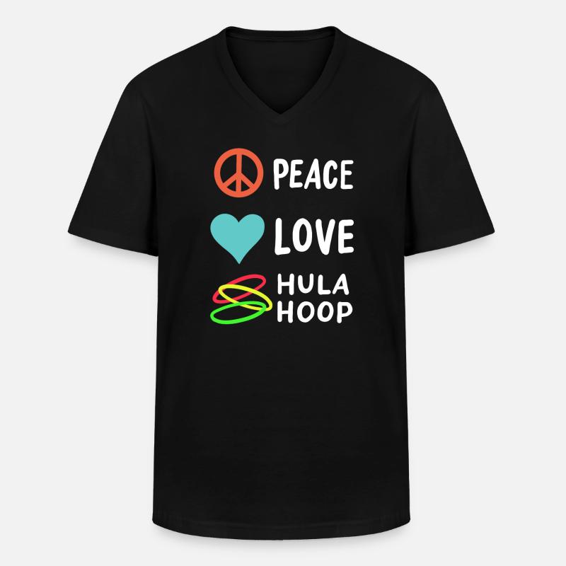 Hulahoop - Männer-T-Shirt mit V-Ausschnitt - Schwarz