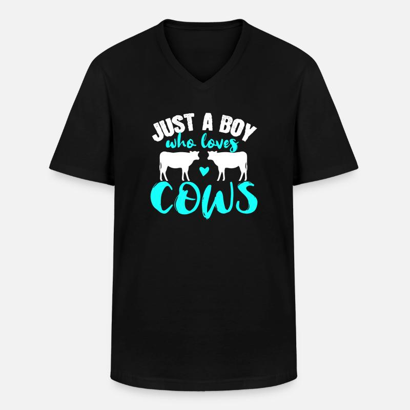 Kuh Kühe - Männer-T-Shirt mit V-Ausschnitt - Schwarz