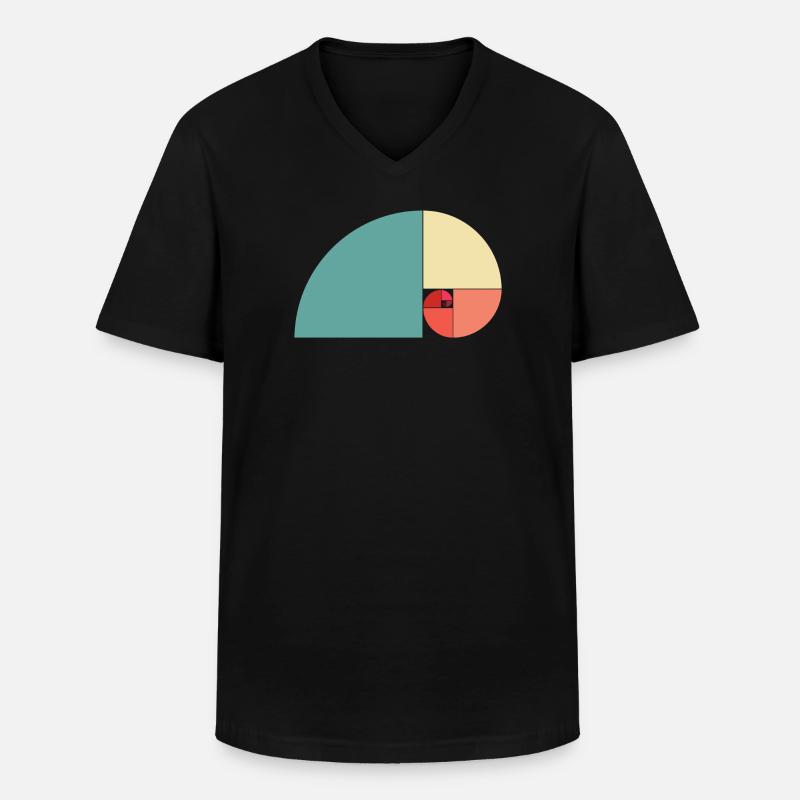 Goldener Schnitt Farbe - Männer-T-Shirt mit V-Ausschnitt - Schwarz