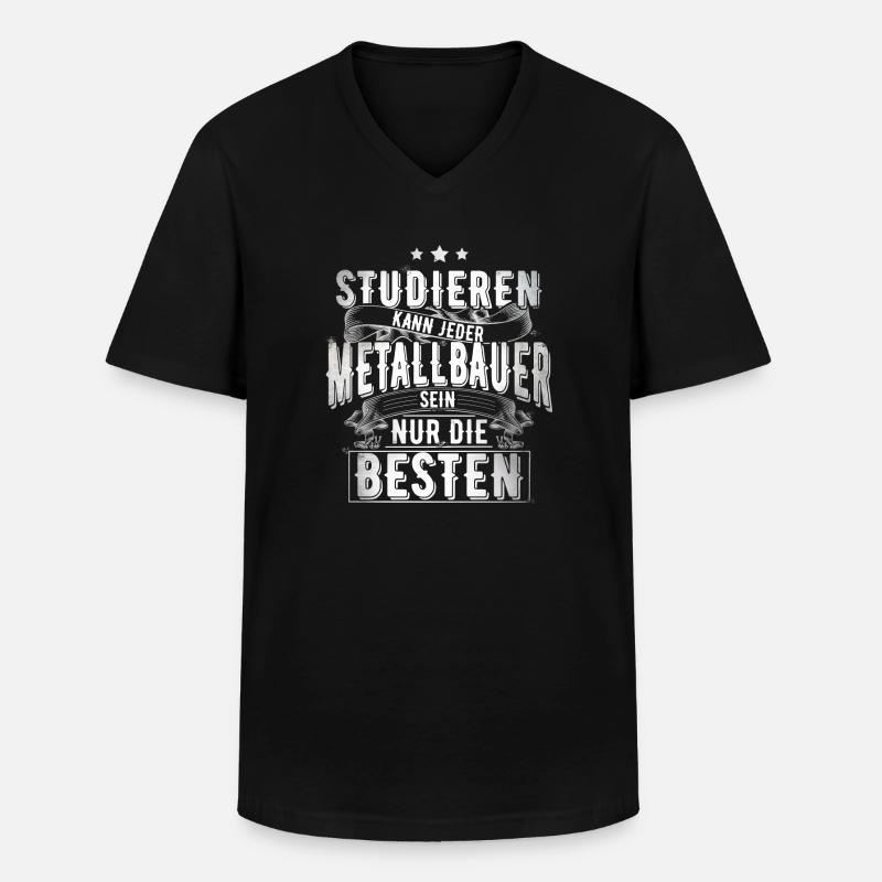 Metallbauer - Männer-T-Shirt mit V-Ausschnitt - Schwarz