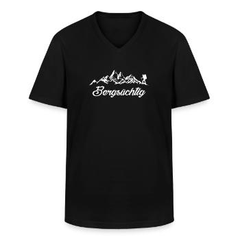 Bergsüchtig - Männer-T-Shirt mit V-Ausschnitt - Schwarz - Vorne - AI Model Male 178 dark (178cm)