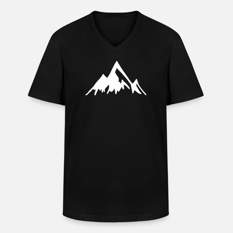 berg - Männer-T-Shirt mit V-Ausschnitt - Schwarz