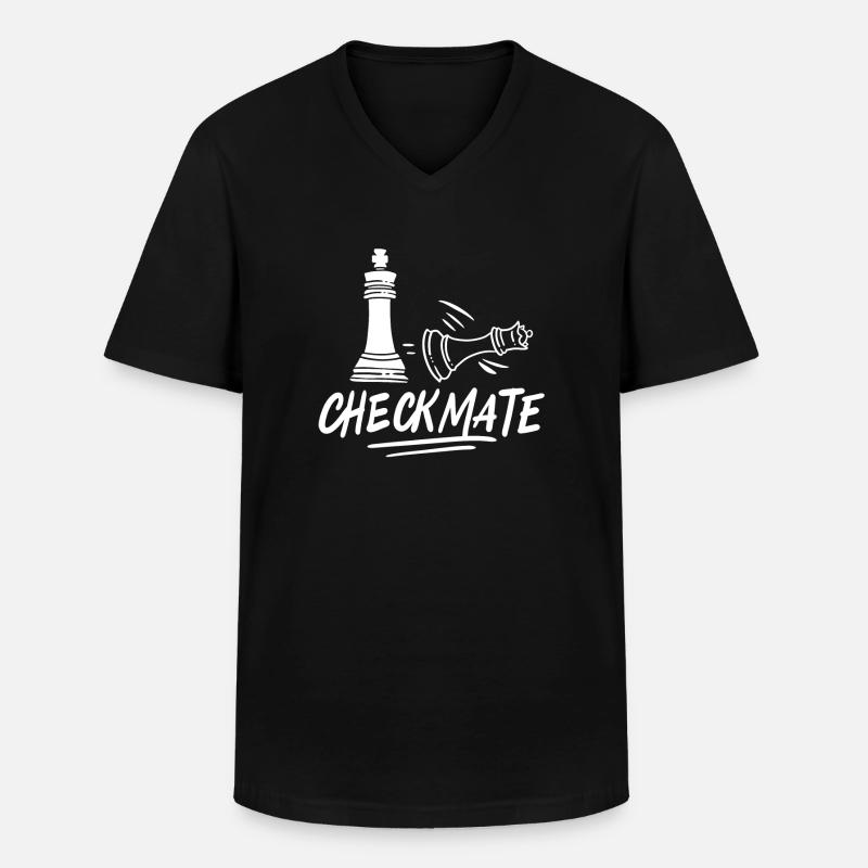 Chess checkmate chess player - Men's V-Neck T-Shirt - black