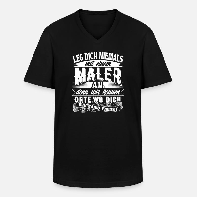 Maler und Lackierer - Männer-T-Shirt mit V-Ausschnitt - Schwarz