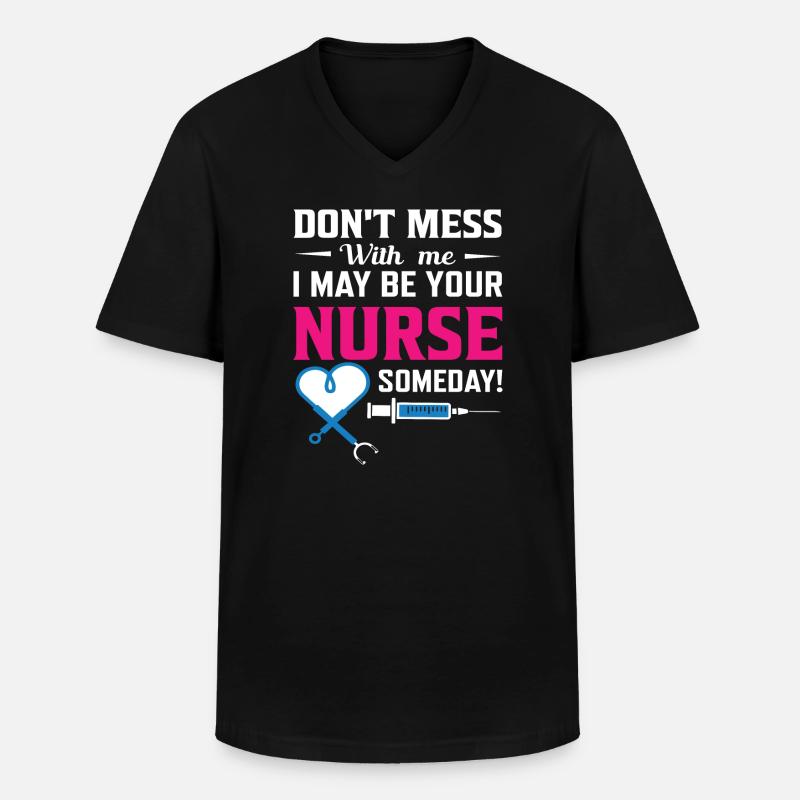 Krankenschwester - Männer-T-Shirt mit V-Ausschnitt - Schwarz