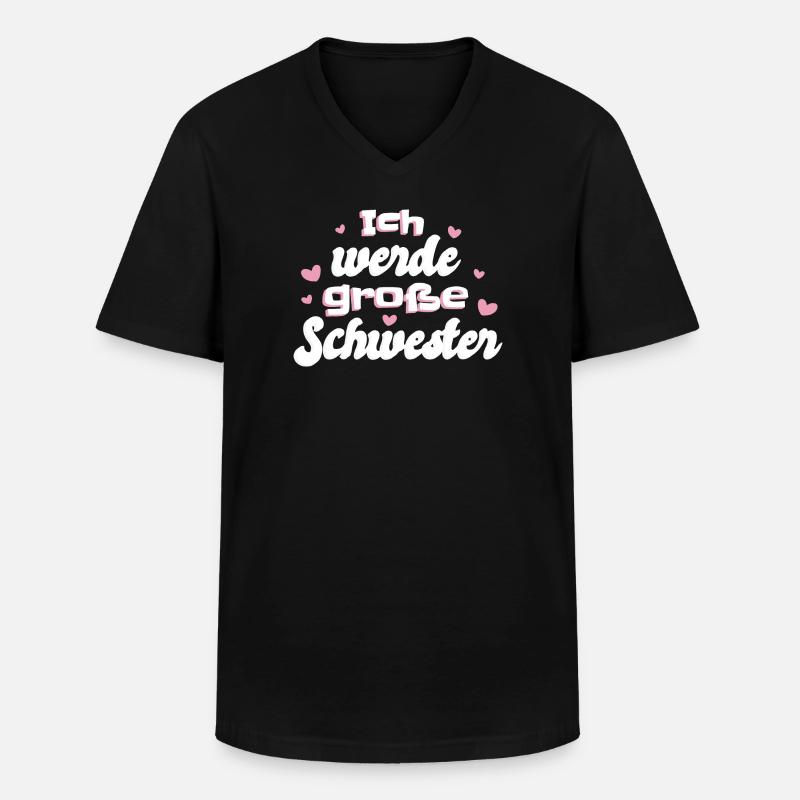 Liebevolle Schwester Botschaft - Männer-T-Shirt mit V-Ausschnitt - Schwarz