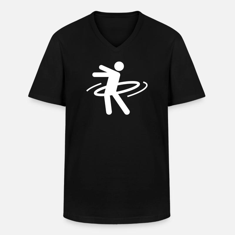 Hulahoop - Männer-T-Shirt mit V-Ausschnitt - Schwarz