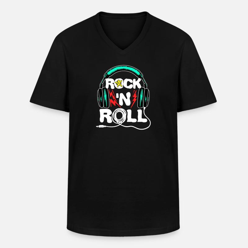 Cool Headset Lustig Spruch - Männer-T-Shirt mit V-Ausschnitt - Schwarz
