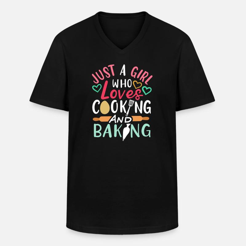 Cuisson de la cuisson - T-shirt col V Homme - noir