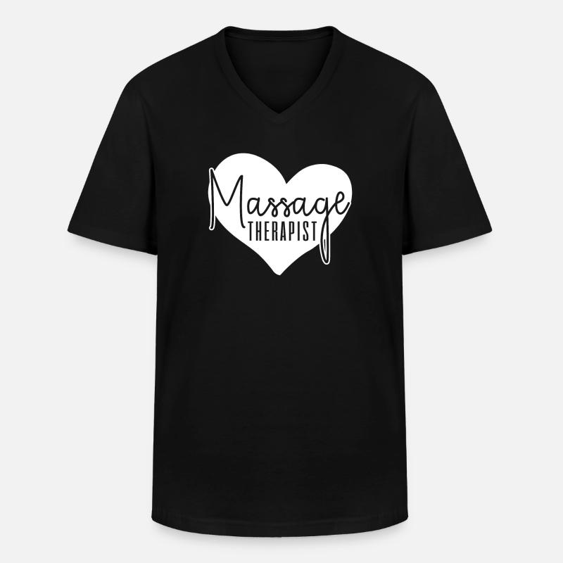 Massagetherapeut Massagetherapie - Männer-T-Shirt mit V-Ausschnitt - Schwarz