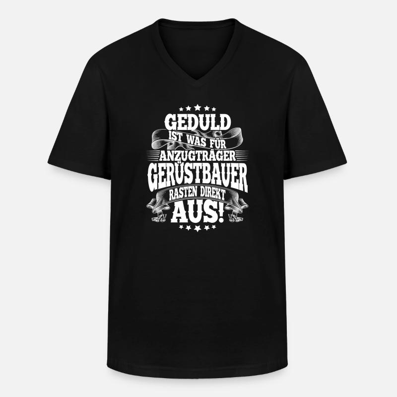 Constructeurs d’échafaudages - T-shirt col V Homme - noir