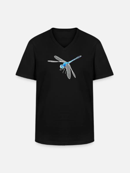 Libellule - T-shirt col V Homme - noir