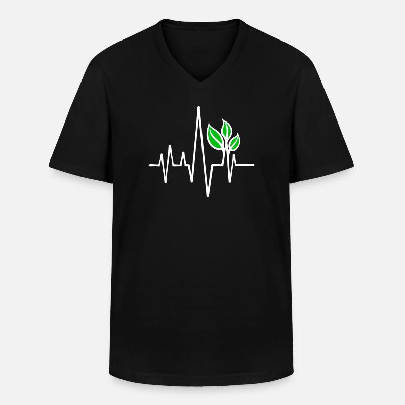 Umweltschutz Vegan - Männer-T-Shirt mit V-Ausschnitt - Schwarz
