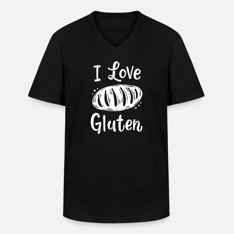 Brot Bäcker - Männer-T-Shirt mit V-Ausschnitt - Schwarz