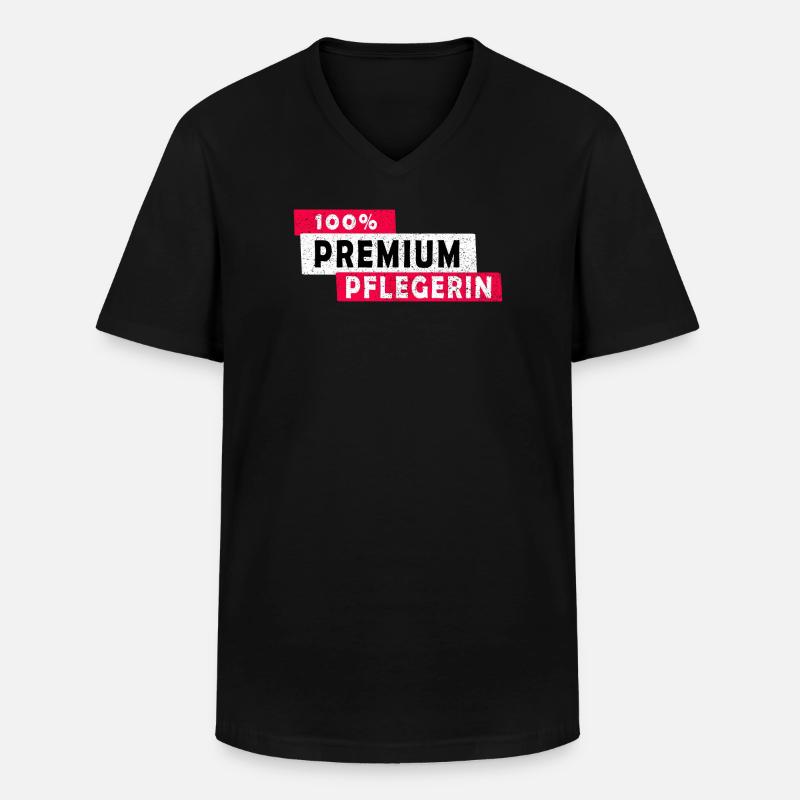 100% Premium Pflegerin Design / Geschenkidee - Männer-T-Shirt mit V-Ausschnitt - Schwarz