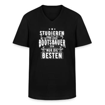 Bootsbauer - Männer-T-Shirt mit V-Ausschnitt - Schwarz - Vorne - AI Model Male 178 dark (178cm)