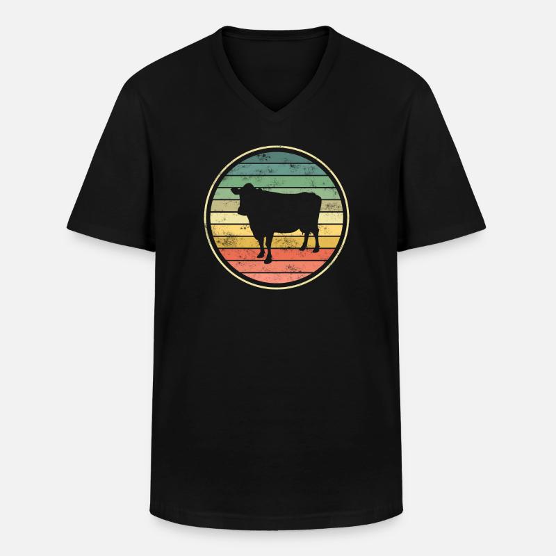 Kuh Kühe - Männer-T-Shirt mit V-Ausschnitt - Schwarz