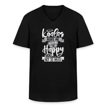 Koala - Männer-T-Shirt mit V-Ausschnitt - Schwarz - Vorne - AI Model Male 178 dark (178cm)