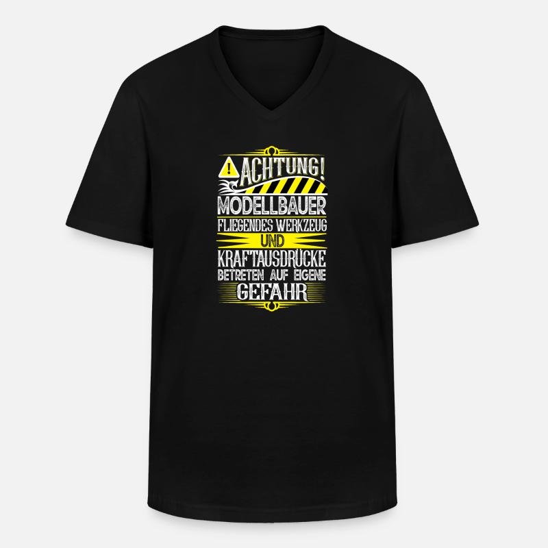 Modellbauer - Männer-T-Shirt mit V-Ausschnitt - Schwarz