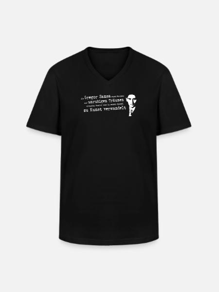 Franz Kafka-Beuys Transformation | Gregor Samsa - Men's V-Neck T-Shirt - black