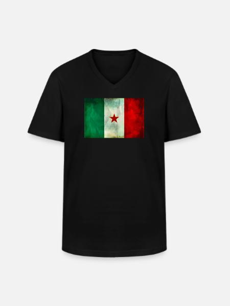 T-shirt partisan flag Garibaldi brigades - Men's V-Neck T-Shirt - black