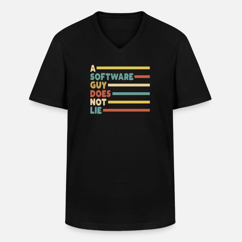 Programmer Coder Software Developer - Men's V-Neck T-Shirt - black