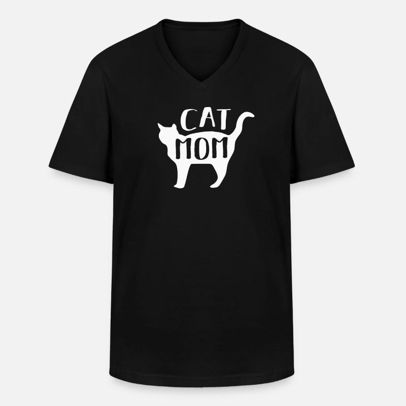 Katze Katzen - Männer-T-Shirt mit V-Ausschnitt - Schwarz