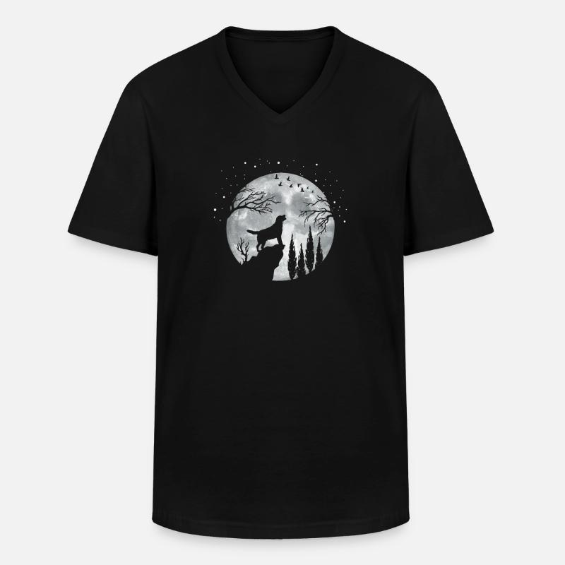 Labrador Hund - Männer-T-Shirt mit V-Ausschnitt - Schwarz