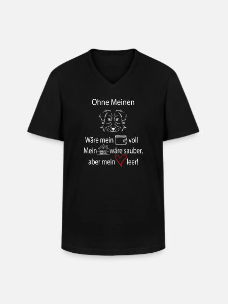 Ohne mein Hund - Männer-T-Shirt mit V-Ausschnitt - Schwarz