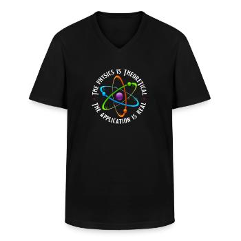 Physicien physicien - T-shirt col V Homme - noir - Devant - AI Model Male 178 dark (178cm)
