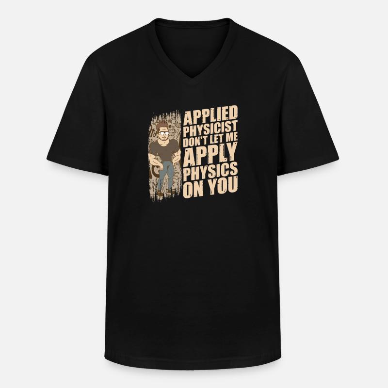 Physik Physiker - Männer-T-Shirt mit V-Ausschnitt - Schwarz