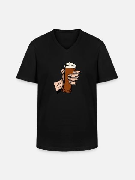 Craft Beer Hops Malt Brewer - Men's V-Neck T-Shirt - black