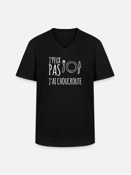 Choucroute humour - T-shirt col V Homme - noir