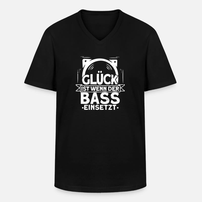 Techno - Männer-T-Shirt mit V-Ausschnitt - Schwarz