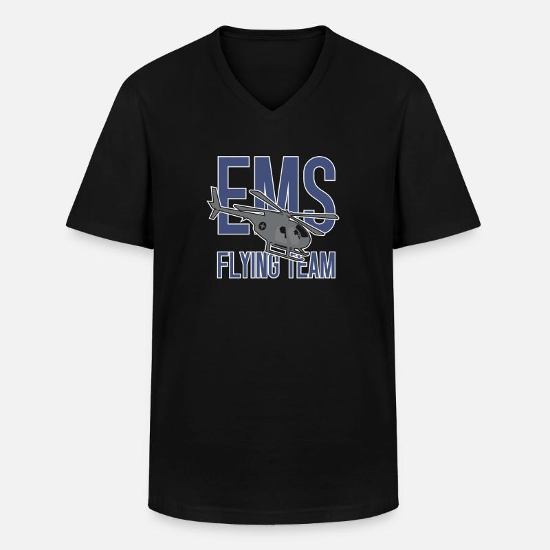 Helikopter Hubschrauber Pilot Heli - Männer-T-Shirt mit V-Ausschnitt - Schwarz