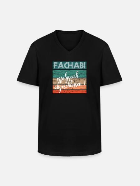 Fachabitur Fachabi Schulabschluss Geschenk - Männer-T-Shirt mit V-Ausschnitt - Schwarz