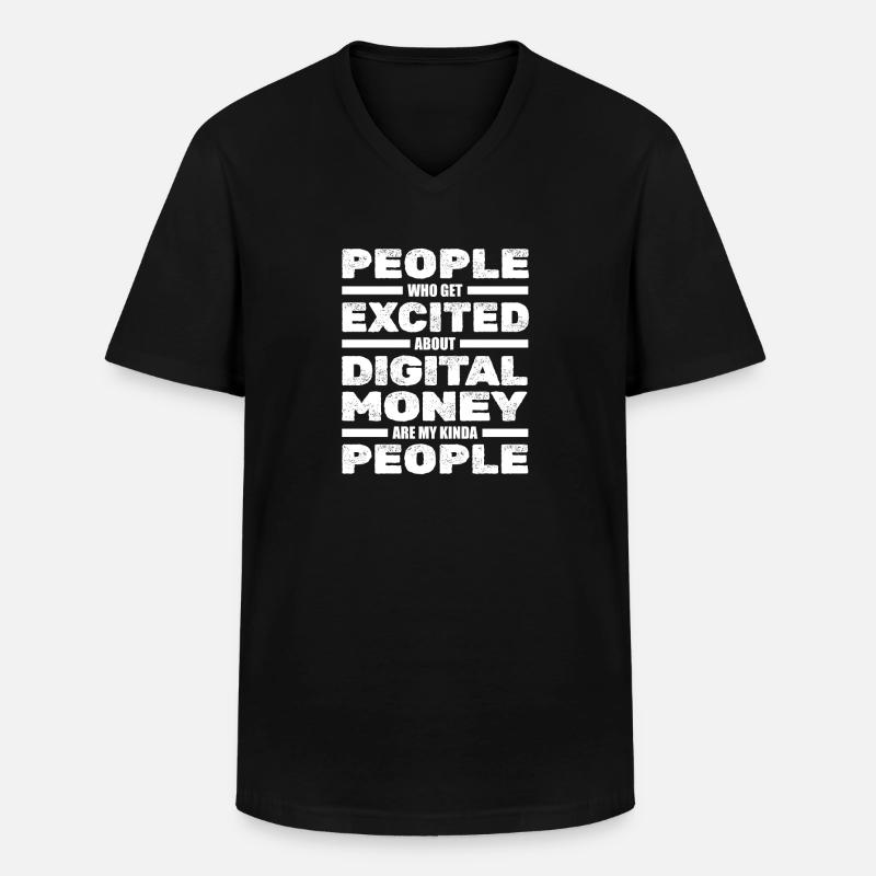 Cryptocurrency Crypto Crypto Trader - Men's V-Neck T-Shirt - black