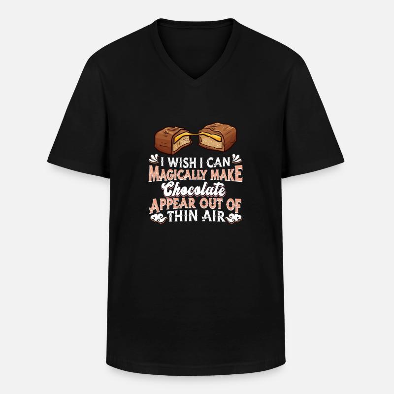 Schokolade Schoko Schoki - Männer-T-Shirt mit V-Ausschnitt - Schwarz