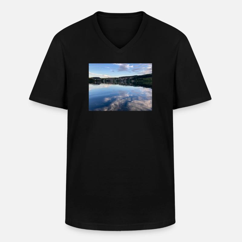 Schalkenmehrener Maa - Männer-T-Shirt mit V-Ausschnitt - Schwarz
