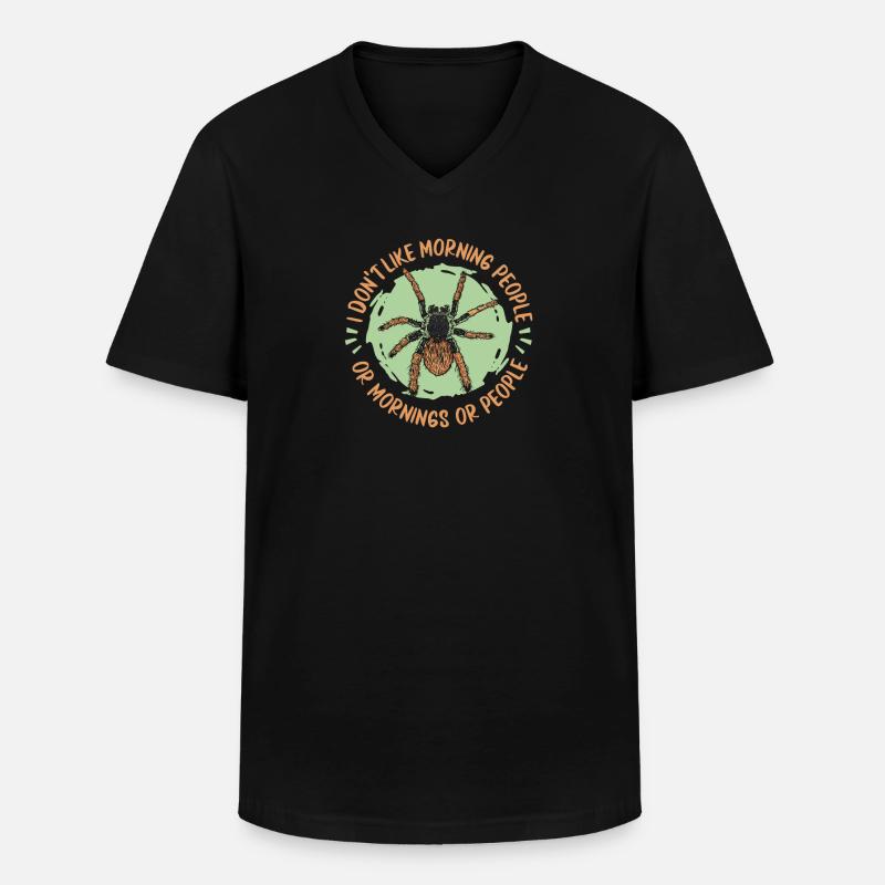 Spinne Haustier - Männer-T-Shirt mit V-Ausschnitt - Schwarz