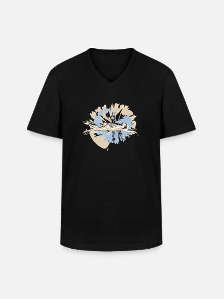 Valentine's Day swimmers in competition - Men's V-Neck T-Shirt - black