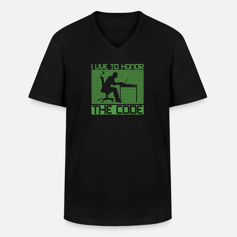 Programmierer Coder Software Entwickler - Männer-T-Shirt mit V-Ausschnitt - Schwarz