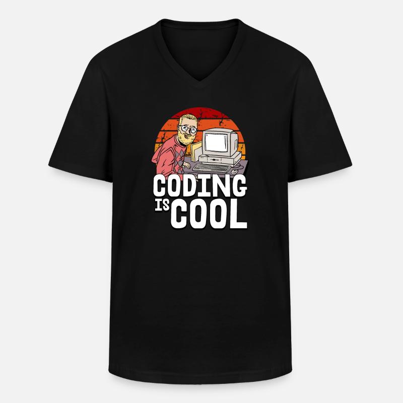 Programmierer Coder Software Entwickler - Männer-T-Shirt mit V-Ausschnitt - Schwarz