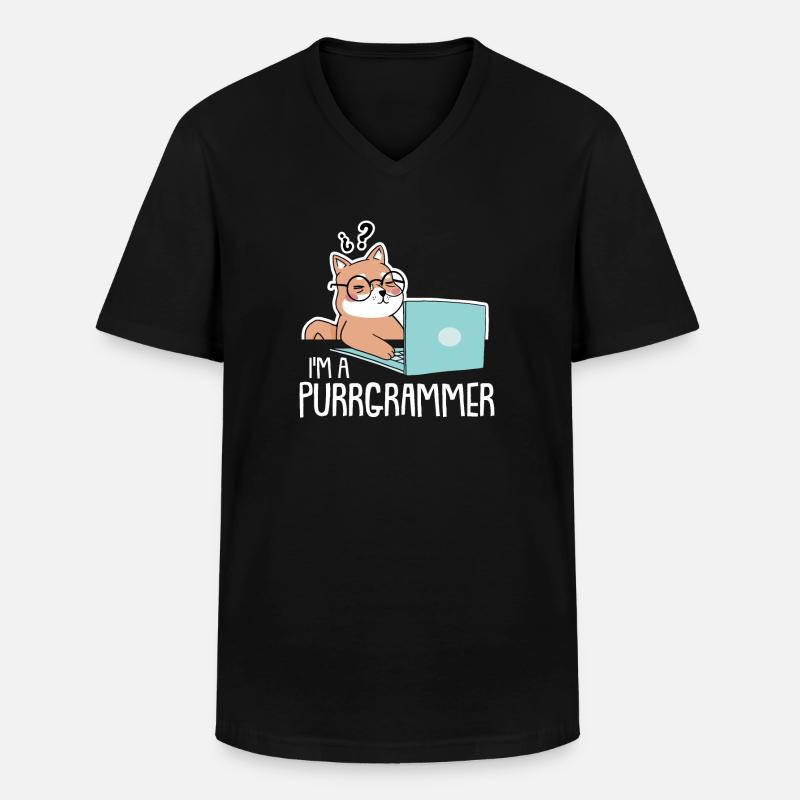 Programmierer Coder Software Entwickler - Männer-T-Shirt mit V-Ausschnitt - Schwarz