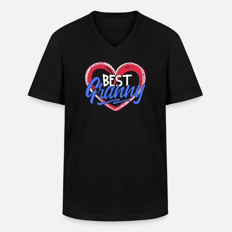 Beste Oma Großmutter Großmama Gratuliere Statement - Männer-T-Shirt mit V-Ausschnitt - Schwarz